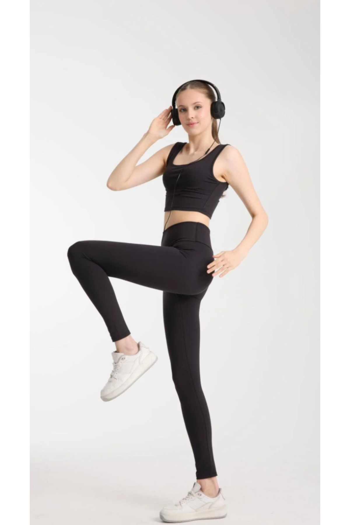 Nayko comfortlux crop takım tayt yüksek bel paça bilek hizasında