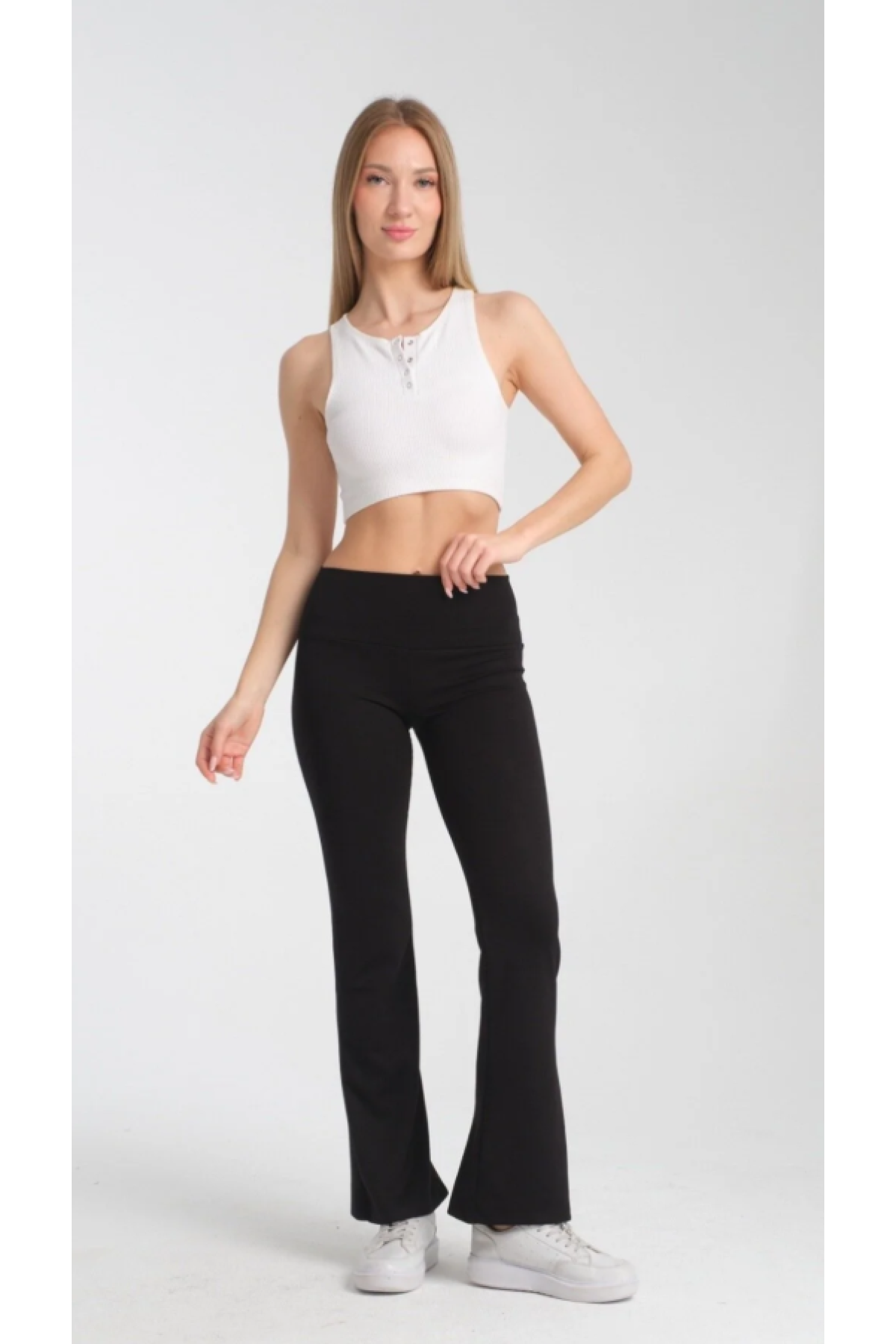 Nayko comfortlux yüksek bel İspanyol paça tayt